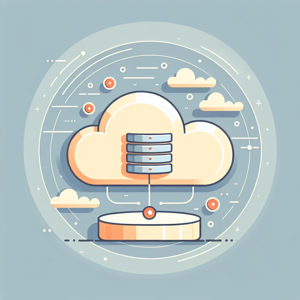 data backup cloud flat illustration, modern